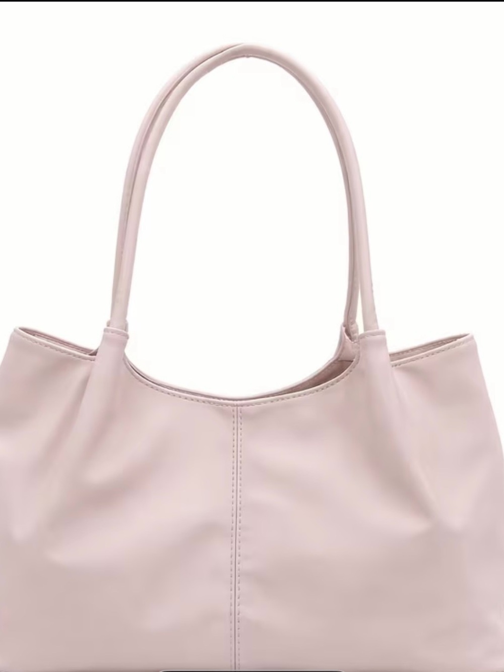 Everyday Soft Pink Shoulder Tote — Sleek Minimal Design